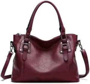 2 piece set women's tote bag PU leather large capacity large pocket handbag crossbody bag Adjustable shoulder strap