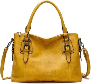 2 piece set women's tote bag PU leather large capacity large pocket handbag crossbody bag Adjustable shoulder strap