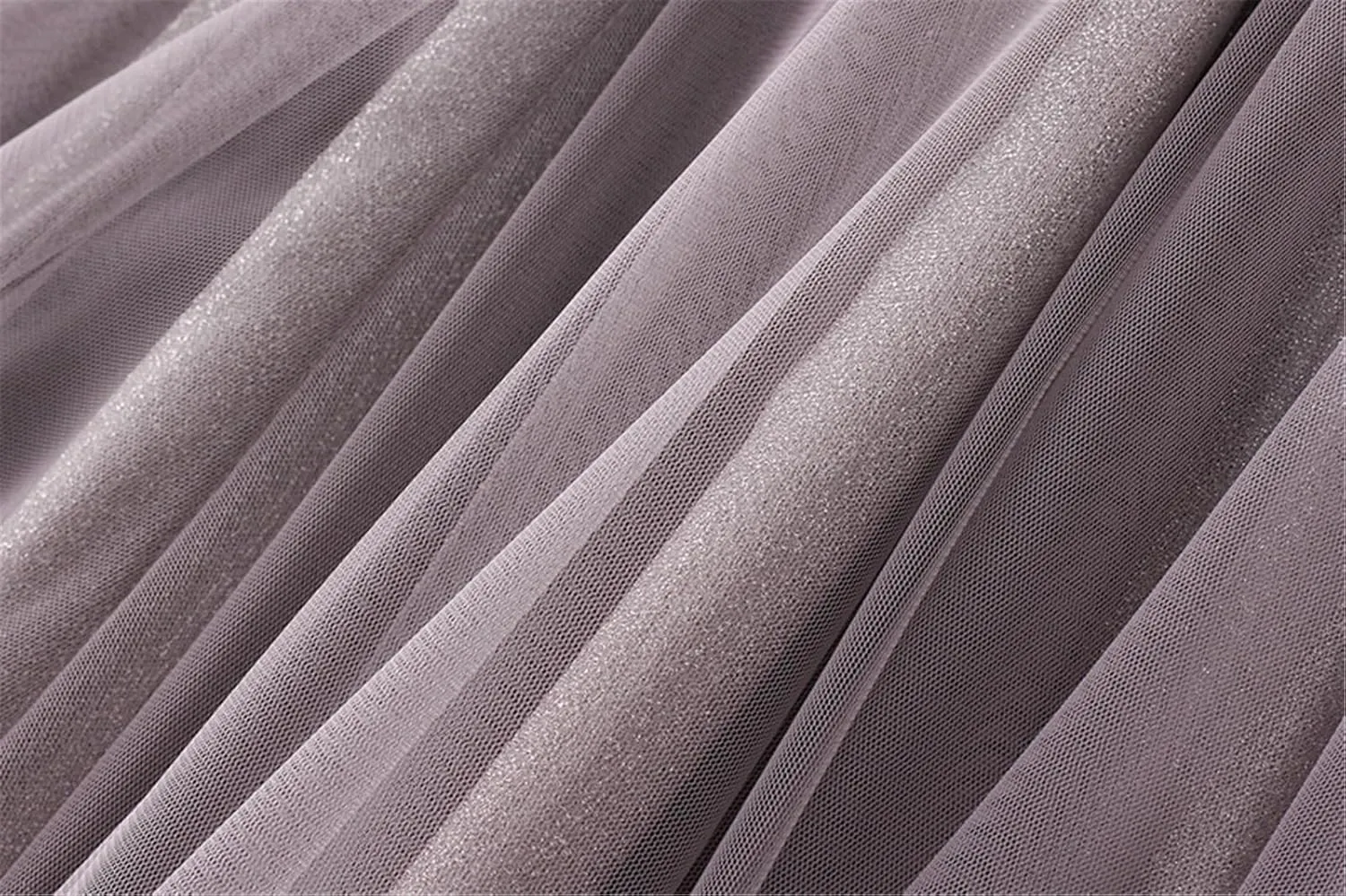 A Line Swing Midi Skirt for Women, Gradient Color Ruffles Pleated Tulle Skirts