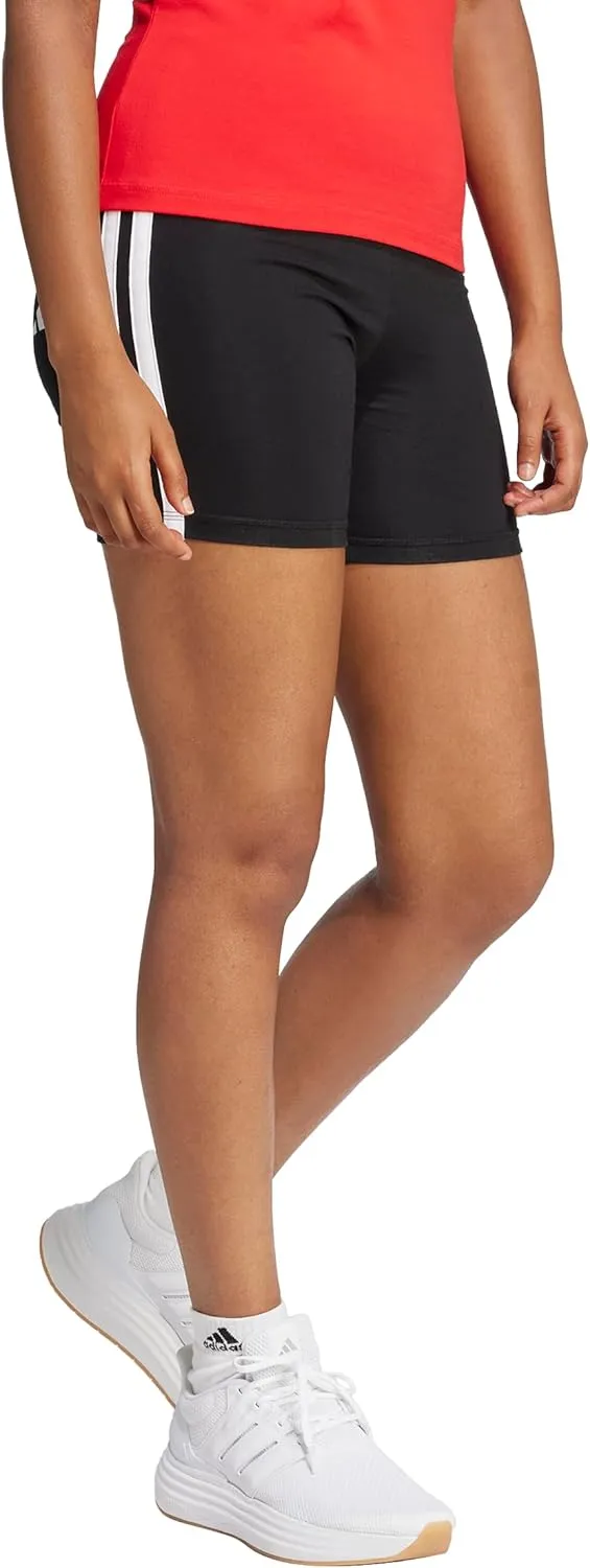 adidas Women's Essentials 3-Stripes High-Waisted Biker Shorts