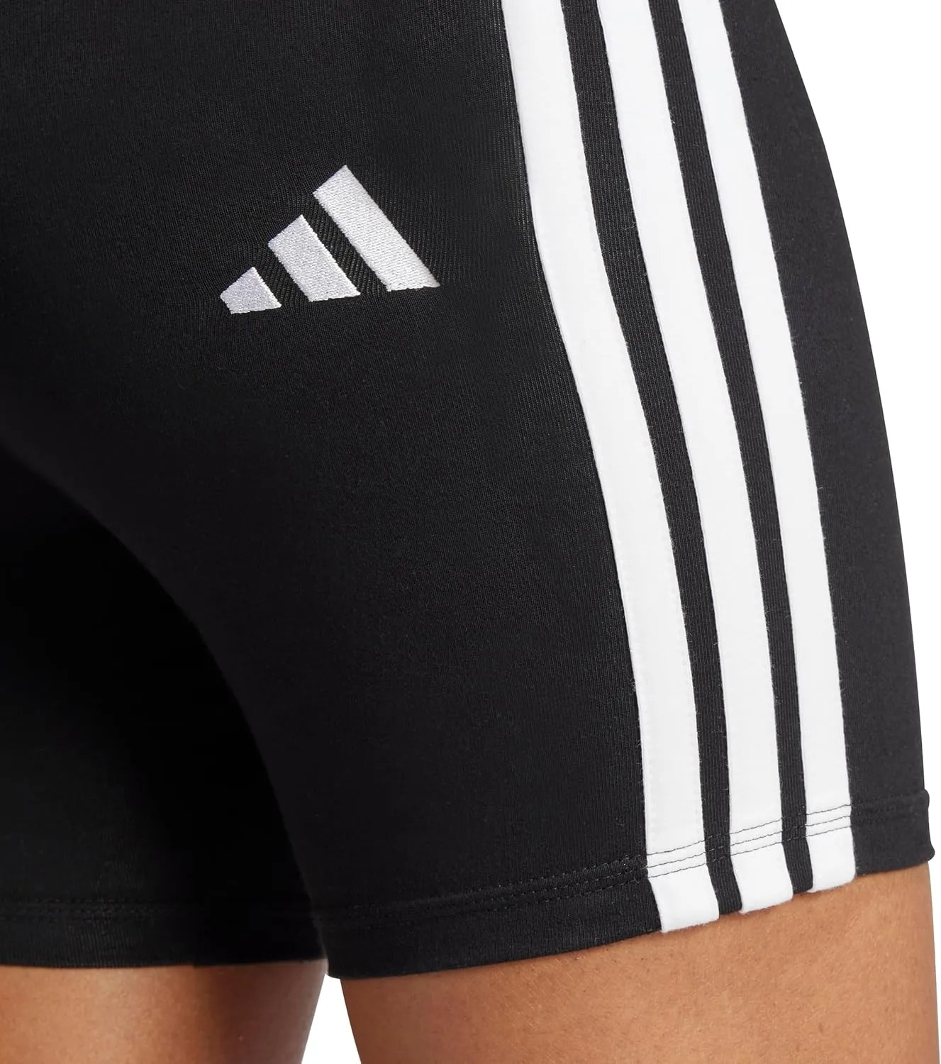 adidas Women's Essentials 3-Stripes High-Waisted Biker Shorts