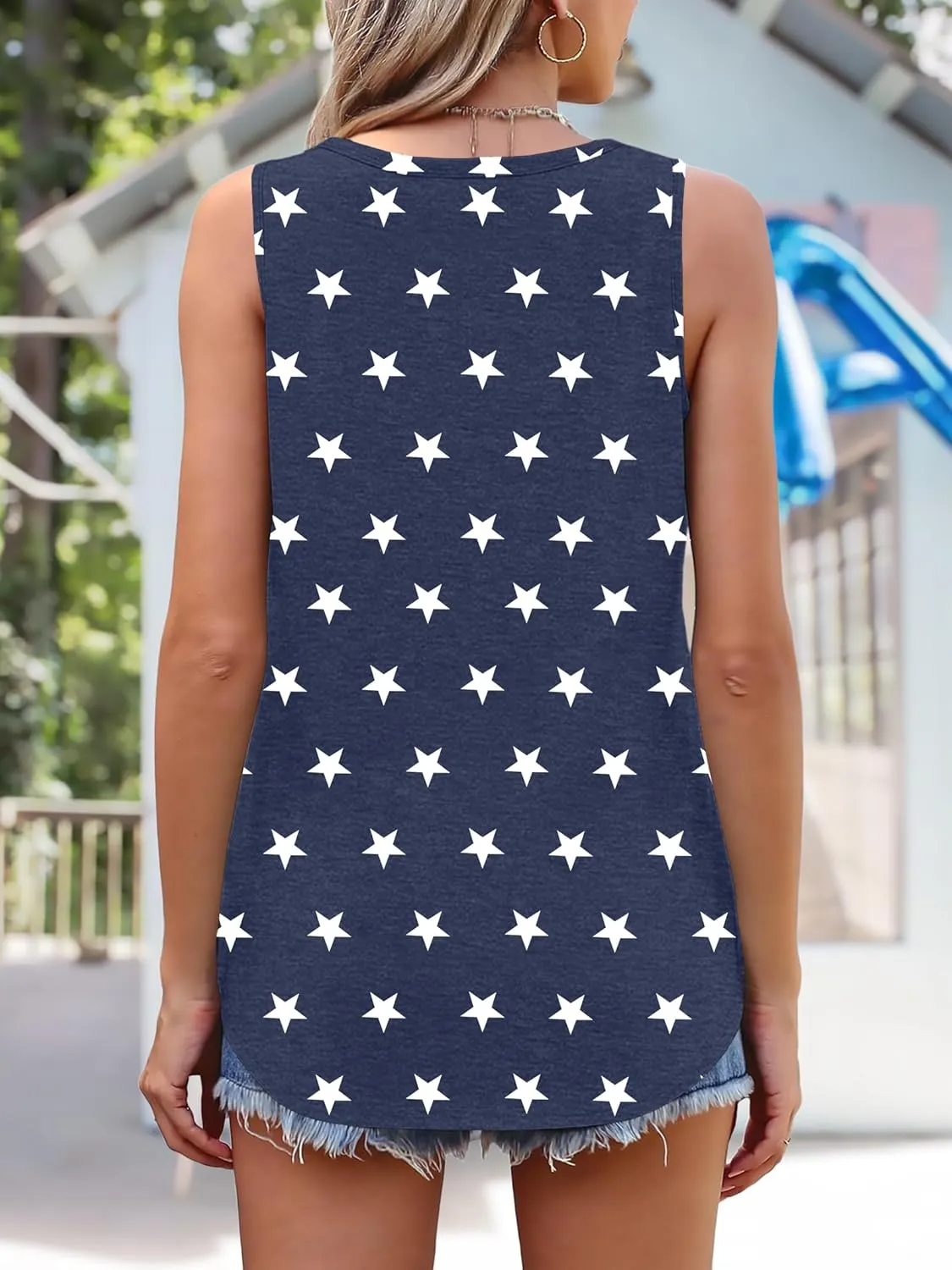 American Flag Tank Tops Women V Neck Patriotic Star Striped Shirt 4th of July Sequin Vest USA Girls Tee