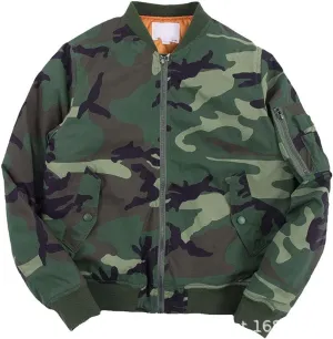 Autumn Winter Jacket Men Cotton Padded Camo1 Ma-1 Thick Mens Coats Hip Hop Flight Jackets Camo Streetwear