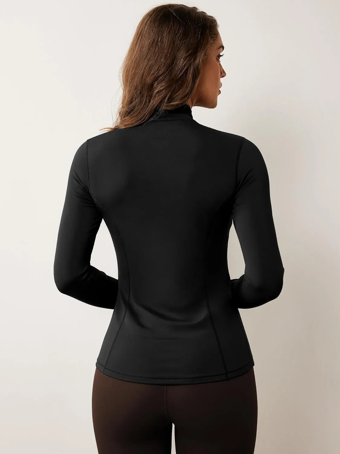 AVGO Womens Workout Jacket Lightweight Zip Up Athletic Running Jackets Long Sleeve Gym Yoga Top with Thumb Holes