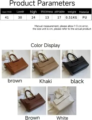Bag Purses and Handbags for Women Soft Leather Hobo Handbags Fashion Tote Bag Vegan Leather Commuting Simplicity (White)