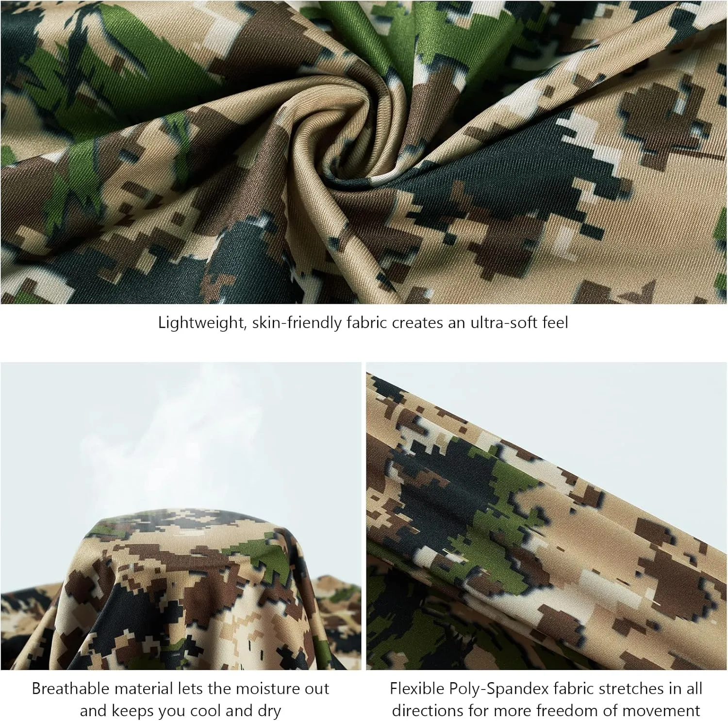 BASSDASH Womens Camo Hunting Shirt Long Sleeve UPF 50  Sun Protection Performance Tee Fishing Hiking
