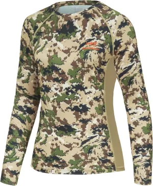 BASSDASH Womens Camo Hunting Shirt Long Sleeve UPF 50  Sun Protection Performance Tee Fishing Hiking