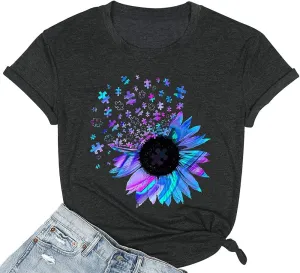 Bealatt Women's Sunflower Graphic Shirts Sunflower Pattern Print Tank Tops Casual Sleeveless Summer Tops Holiday Tee Shirt