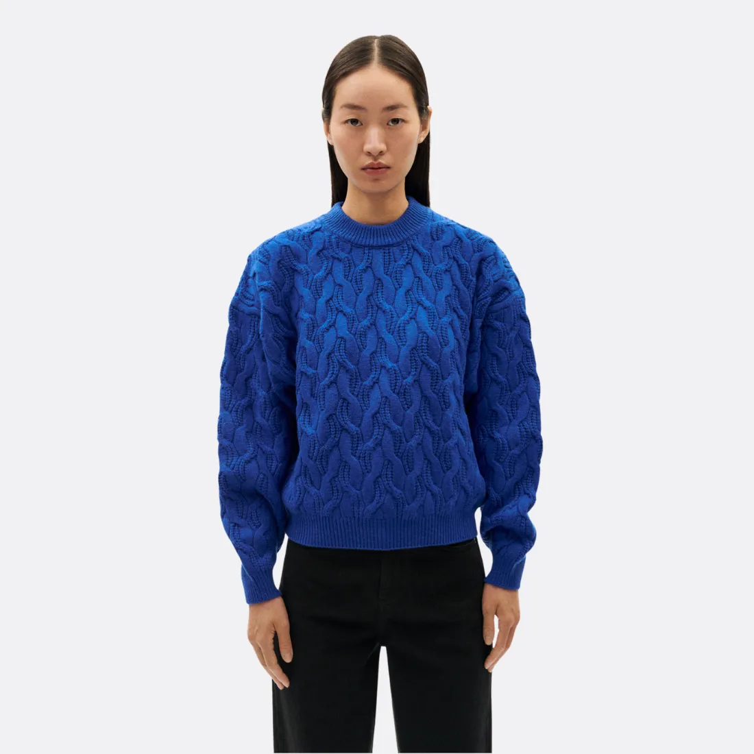 Blue Carmen Knitted Sweater
