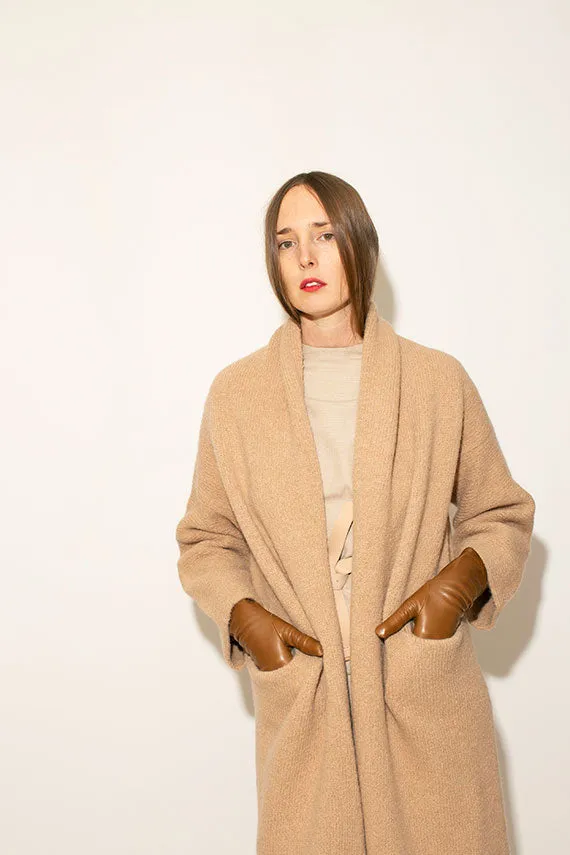 Buff Long Shawl Cardigan