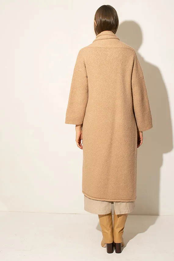 Buff Long Shawl Cardigan