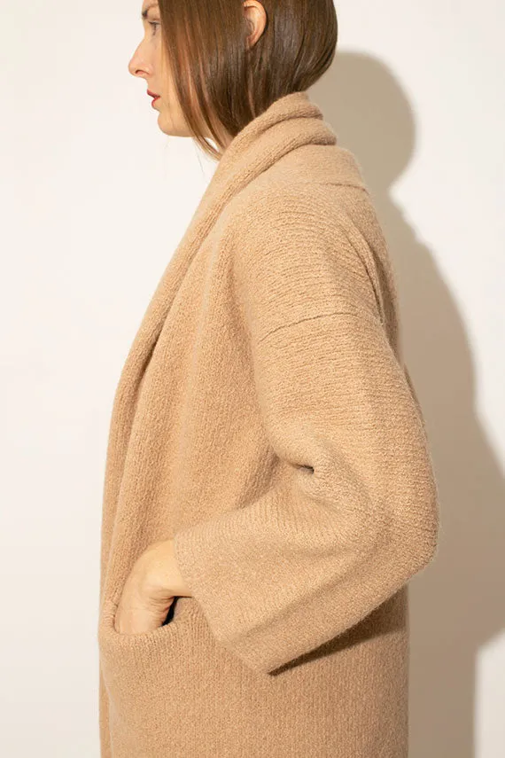 Buff Long Shawl Cardigan