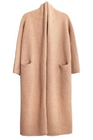 Buff Long Shawl Cardigan