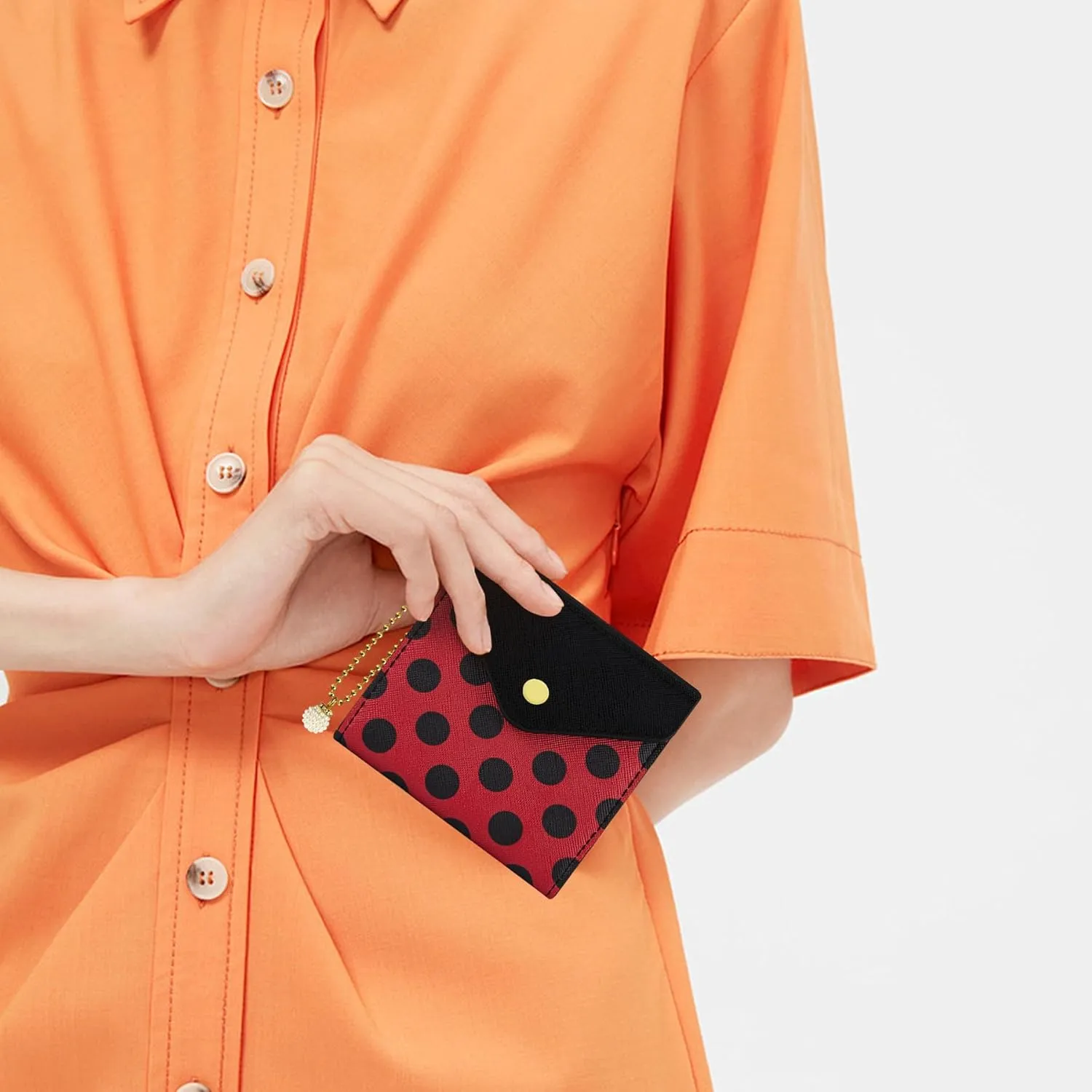bvya Women's Small Slim Wallet Pouch Credit Card Holder Mini Bifold Purse With RFID Blocking