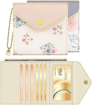 bvya Women's Small Slim Wallet Pouch Credit Card Holder Mini Bifold Purse With RFID Blocking