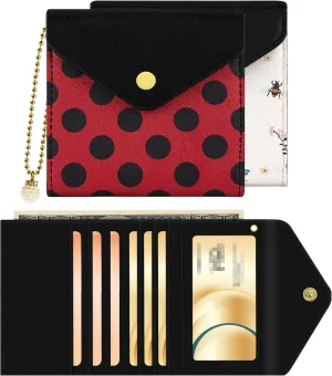 bvya Women's Small Slim Wallet Pouch Credit Card Holder Mini Bifold Purse With RFID Blocking