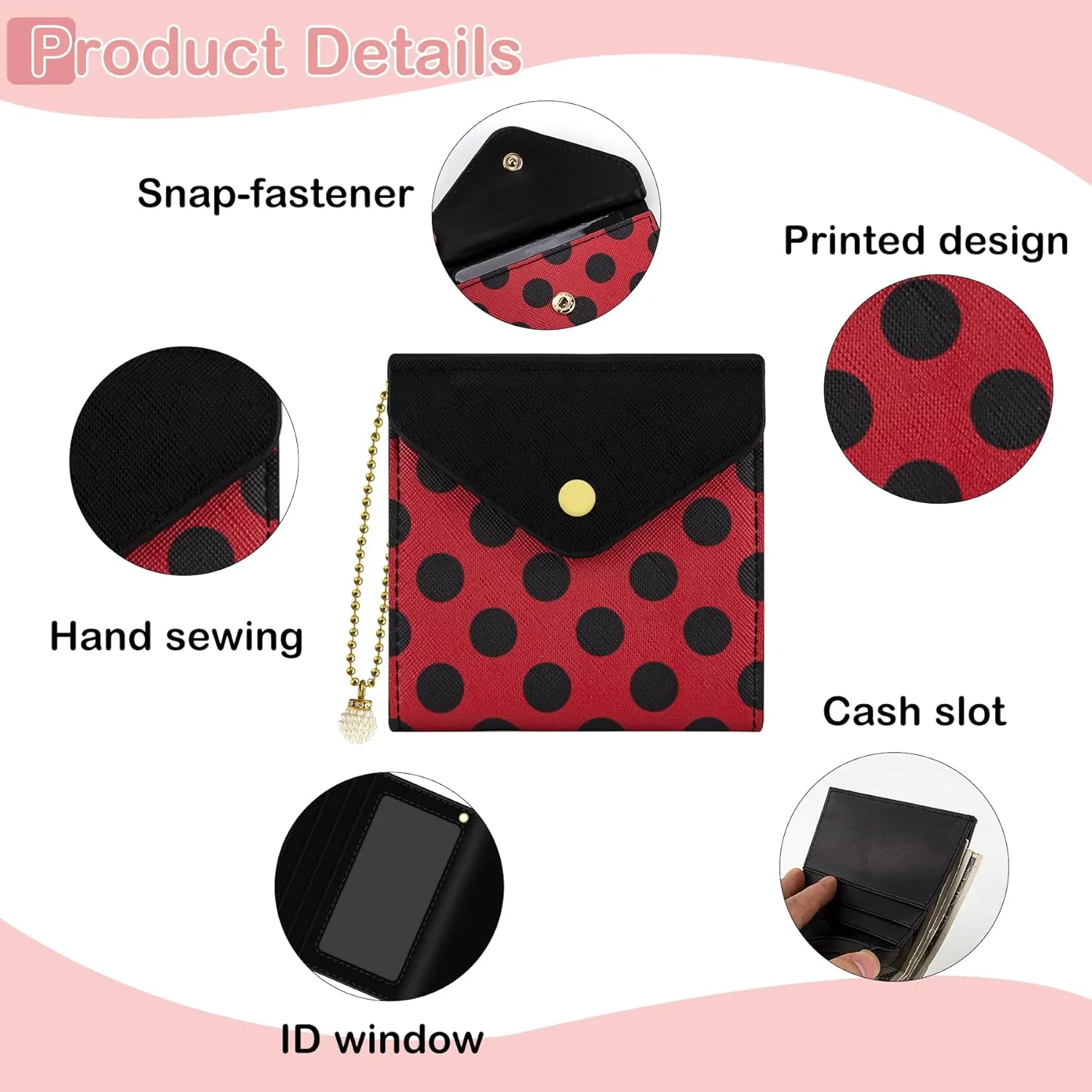 bvya Women's Small Slim Wallet Pouch Credit Card Holder Mini Bifold Purse With RFID Blocking