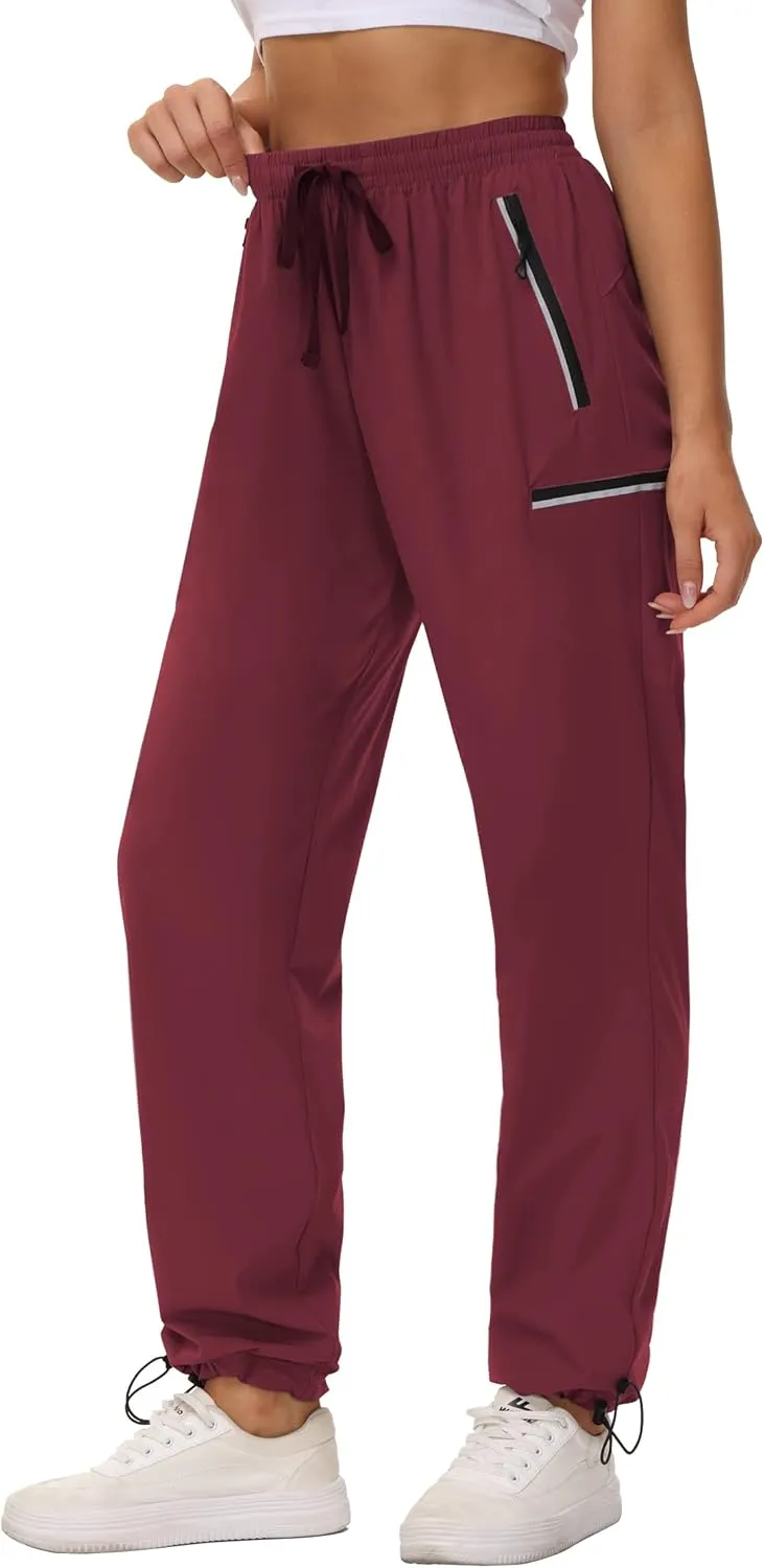 Cakulo Women's Hiking Pants Lightweight Water Resistant Golf Cargo Pants 2025 Summer Travel Trekking Fishing Pants Pockets