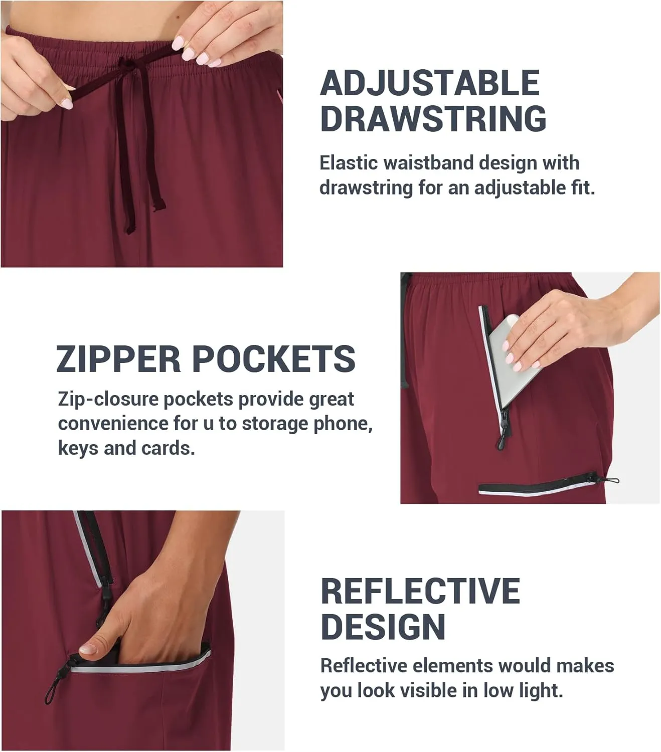 Cakulo Women's Hiking Pants Lightweight Water Resistant Golf Cargo Pants 2025 Summer Travel Trekking Fishing Pants Pockets