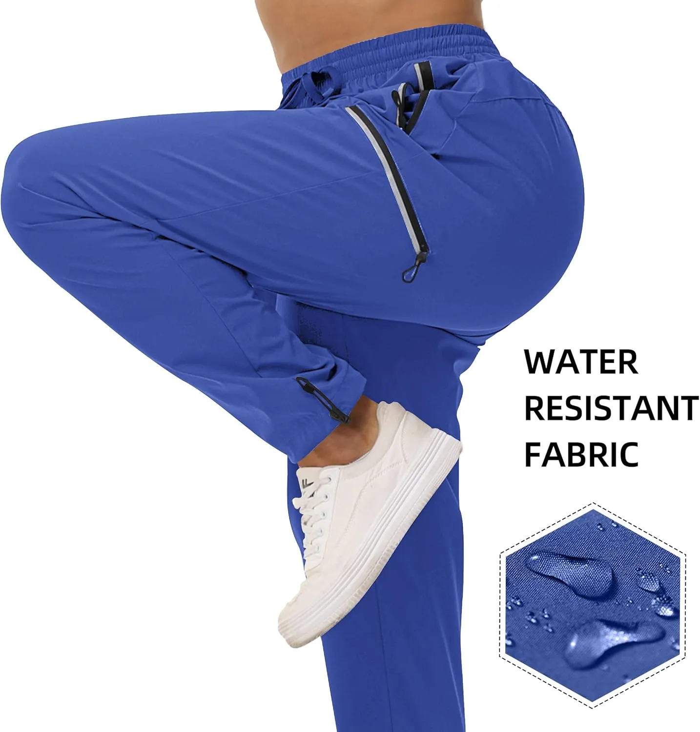 Cakulo Women's Hiking Pants Lightweight Water Resistant Golf Cargo Pants 2025 Summer Travel Trekking Fishing Pants Pockets