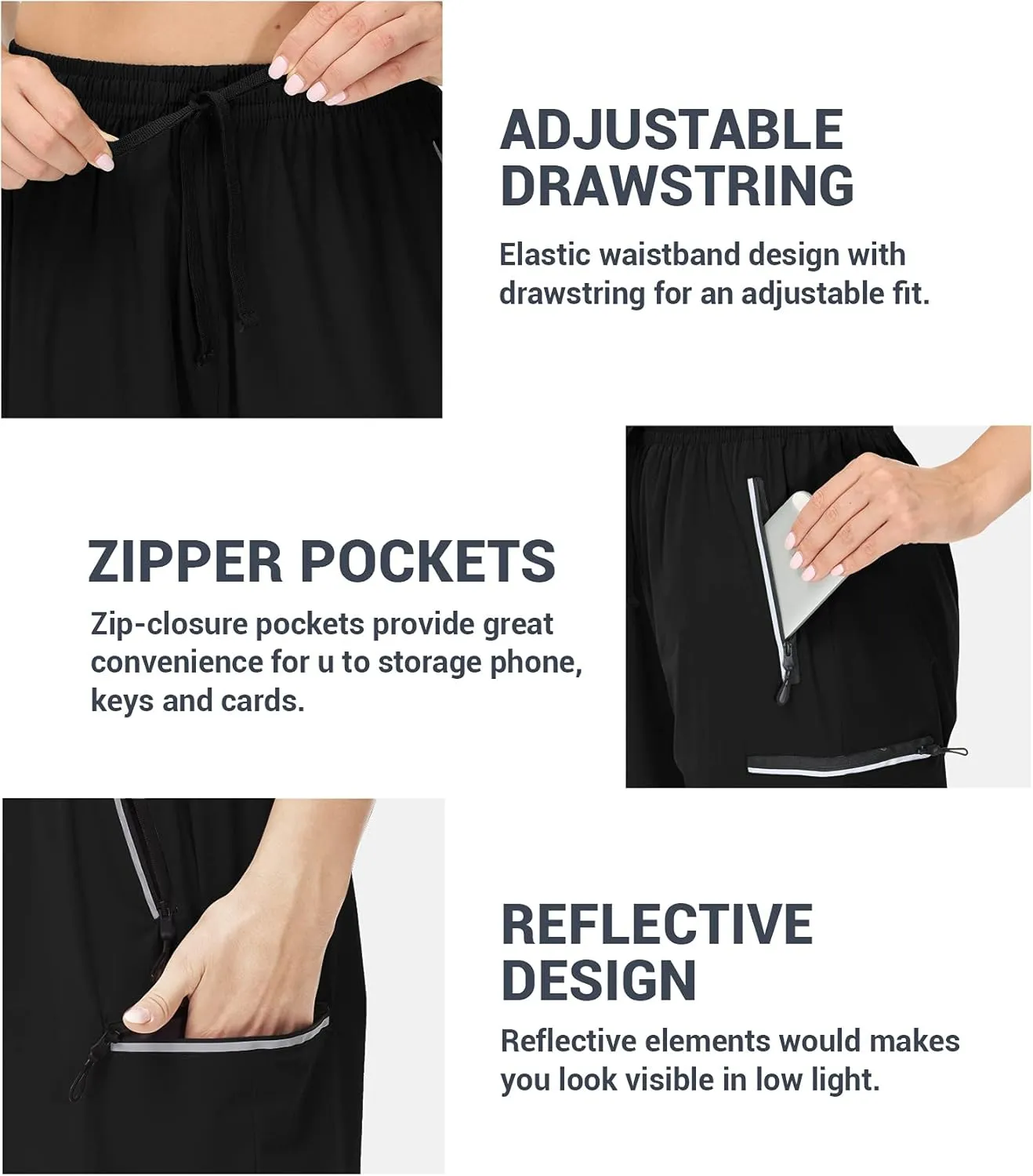 Cakulo Women's Hiking Pants Lightweight Water Resistant Golf Cargo Pants 2025 Summer Travel Trekking Fishing Pants Pockets