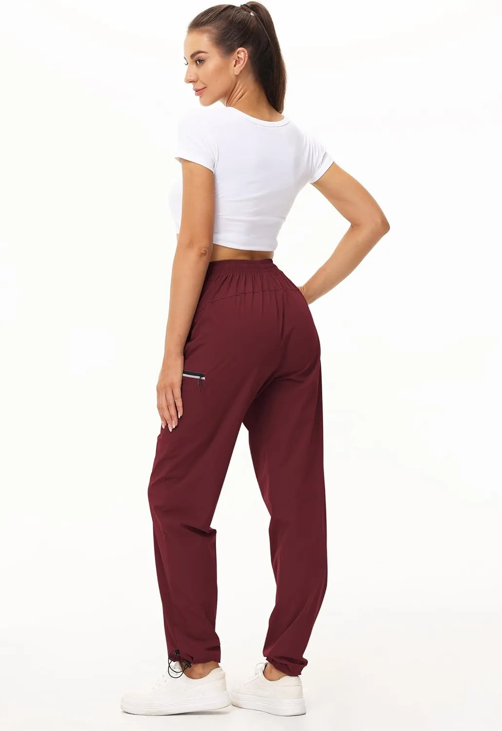 Cakulo Women's Hiking Pants Lightweight Water Resistant Golf Cargo Pants 2025 Summer Travel Trekking Fishing Pants Pockets