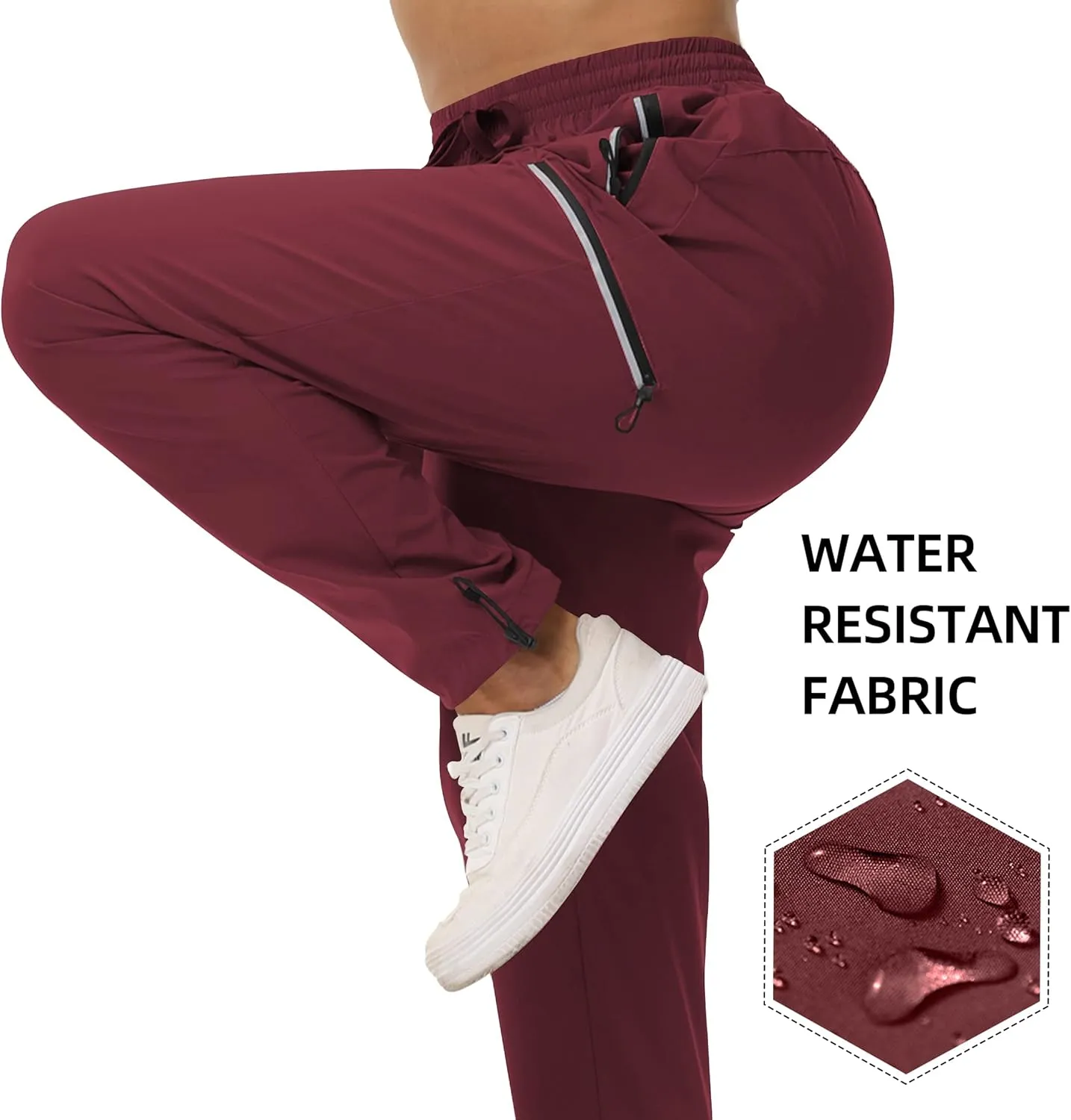 Cakulo Women's Hiking Pants Lightweight Water Resistant Golf Cargo Pants 2025 Summer Travel Trekking Fishing Pants Pockets