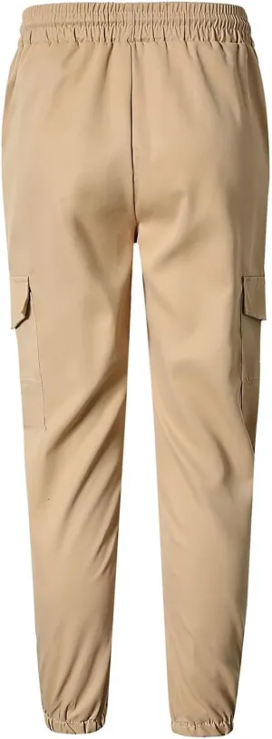 Cargo Pants for Men Casual Lightweight Jogger Elastic Waist Drawstring Sweatpants Athletic Hiking Pants with Pockets