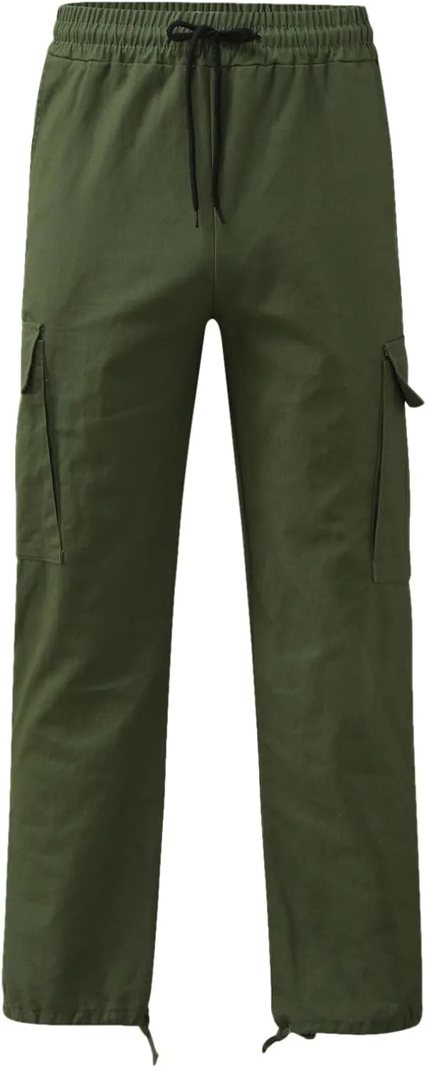 Cargo Pants for Men Straight Leg Hiking Joggers Lightweight Tactical Pant Outdoor Streetwear Trousers with Pocket