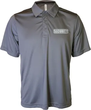 Conspiracy Tee Security Polo with Reflective Design front and back, Performance Polo w/Moisture Wicking Technology