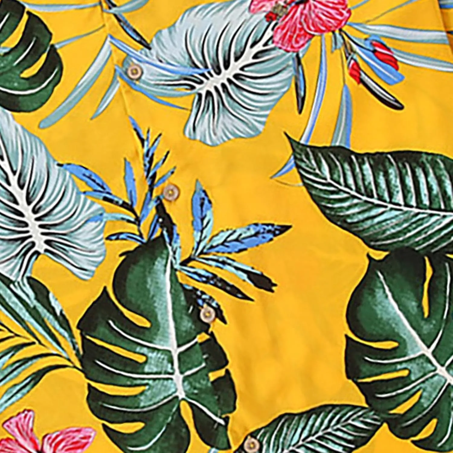 CRNTCEM Men's Casual Hawaiian Shirt Floral Printed Button-Down Cruise Shirts Short Sleeve Tropical Travel Beach Shirt