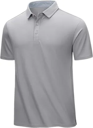 Dcvmvmn Mens Summer Cotton Blend Golf Polos Shirts Work T-Shirts Quick Dry Casual Short Sleeve Tops Tee