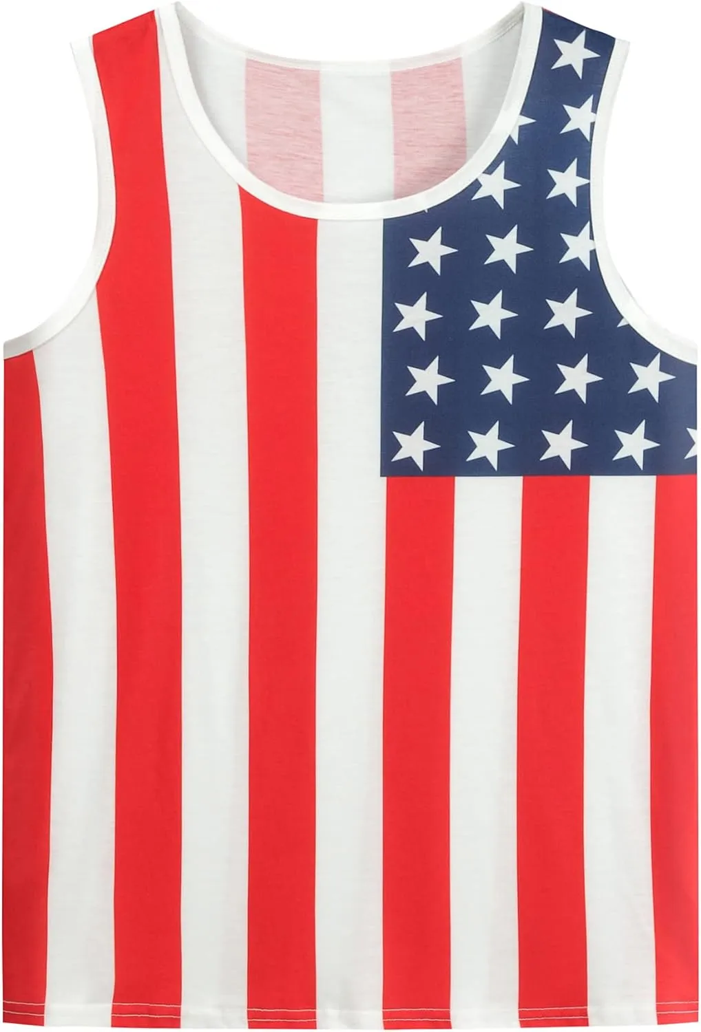 DDSOL Men 4th of July Tank Top American Flag USA Shirt Sleeveless Fourth Memorial Independence Day Patriotic Tee Clothes