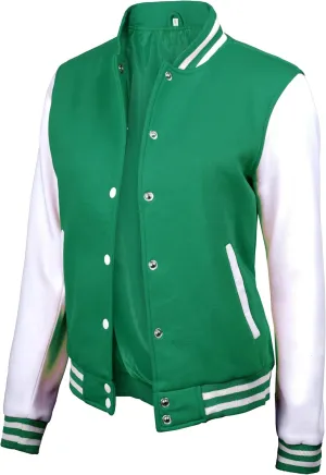 Decrum Varsity Jacket Women - Trendy Womens Letterman Jackets Highschool Baseball Bomber