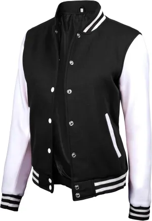 Decrum Varsity Jacket Women - Trendy Womens Letterman Jackets Highschool Baseball Bomber