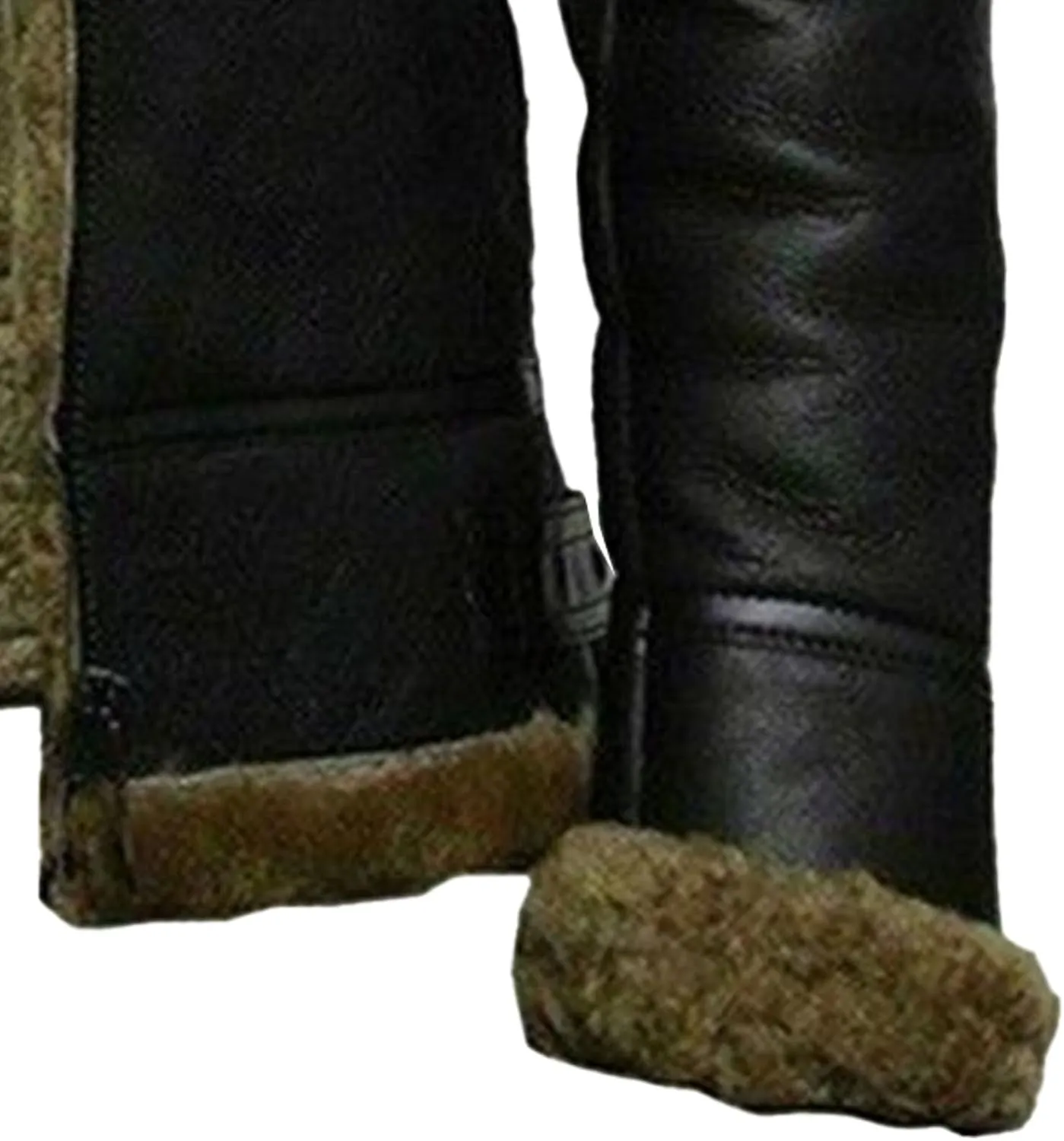 DGHM-JLMY Men's Faux Leather Jacket Warm Fleece Lined Thick Coat Heavyweight Zipper Up Fur Collar Motorbike Jacket