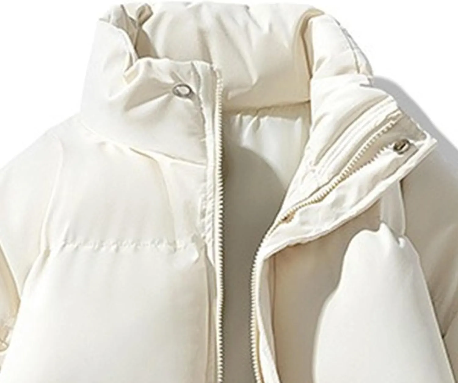 DGHM-JLMY Winter Puffer Jackets For Men Thicken Warm Stand Collar Down Puffy Jacket Solid Couple Casual All-Match Overcoat