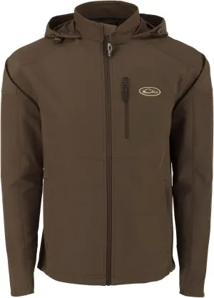 DRAKE Men's Rain Brake Durable Adjustable Lightweight Stretchy DWR Water Repellent Outdoor Casual Softshell Hooded Jacket