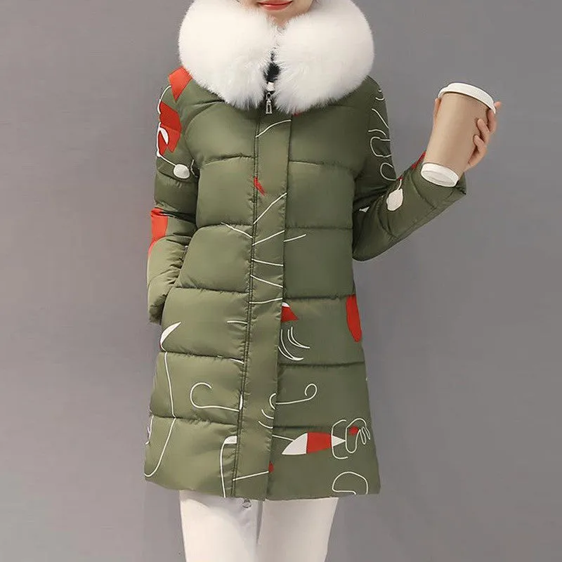 Female Hooded Slim Warm Jacket