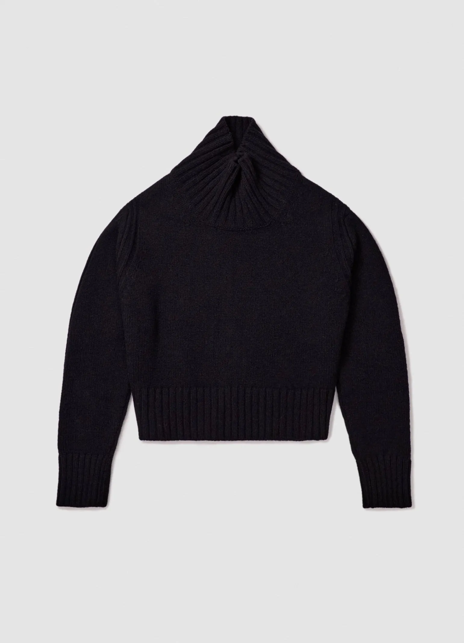 Fintra Crop High Neck in Black