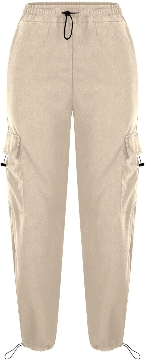 Firzero Cargo Pants for Women Wide Leg Parachute Sweatpants High Waisted Flowy Baggy Trousers 2024 Summer Trendy Y2k Pants