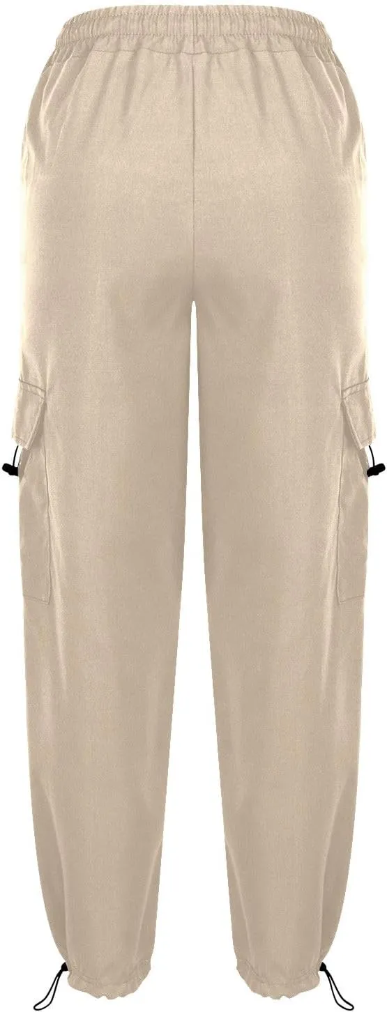 Firzero Cargo Pants for Women Wide Leg Parachute Sweatpants High Waisted Flowy Baggy Trousers 2024 Summer Trendy Y2k Pants