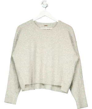 Free People Grey Luna soft knit jumper UK XS