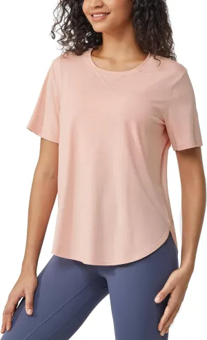 G4Free Short Sleeve Workout Tops for Women Athletic T-Shirts Lightweight Yoga Running Tee Top