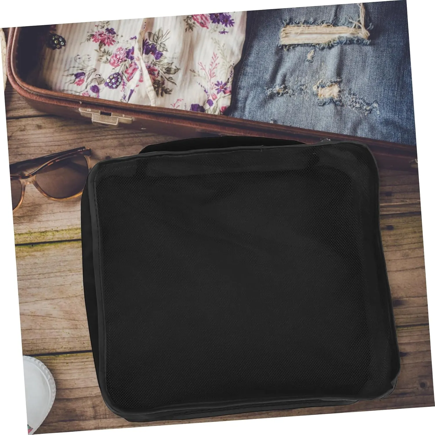 GALPADA Elegant Simple 1 Set of 6pc Suit Garment Bags for Closet Storage Window Design Zipper Clothes Bag Organizer Box for Men Women