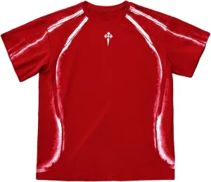 GORGLITTER Men's Oversized Tshirts Y2k Graphic Print Short Sleeve Crew Neck Drop Shoulder Tee Top