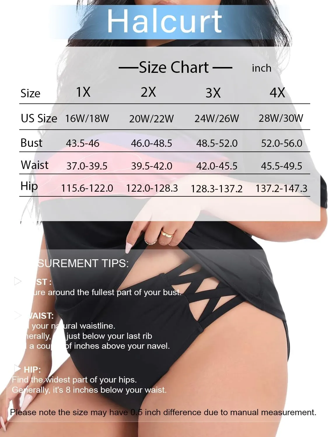 Halcurt Women's Plus Size Short Sleeve Rash Guard Swim Shirts Top Only Loose Fit Swim Tee UPF50  Swimsuit