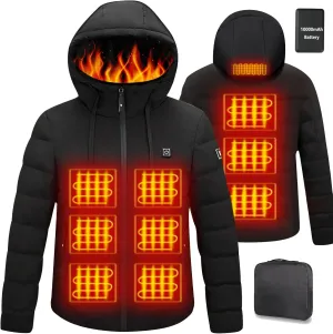 Heated Jackets for Men Women with Battery Pack 10000mAh, Electric Heated Coat for Men Women Heating Coat Heat Jacket