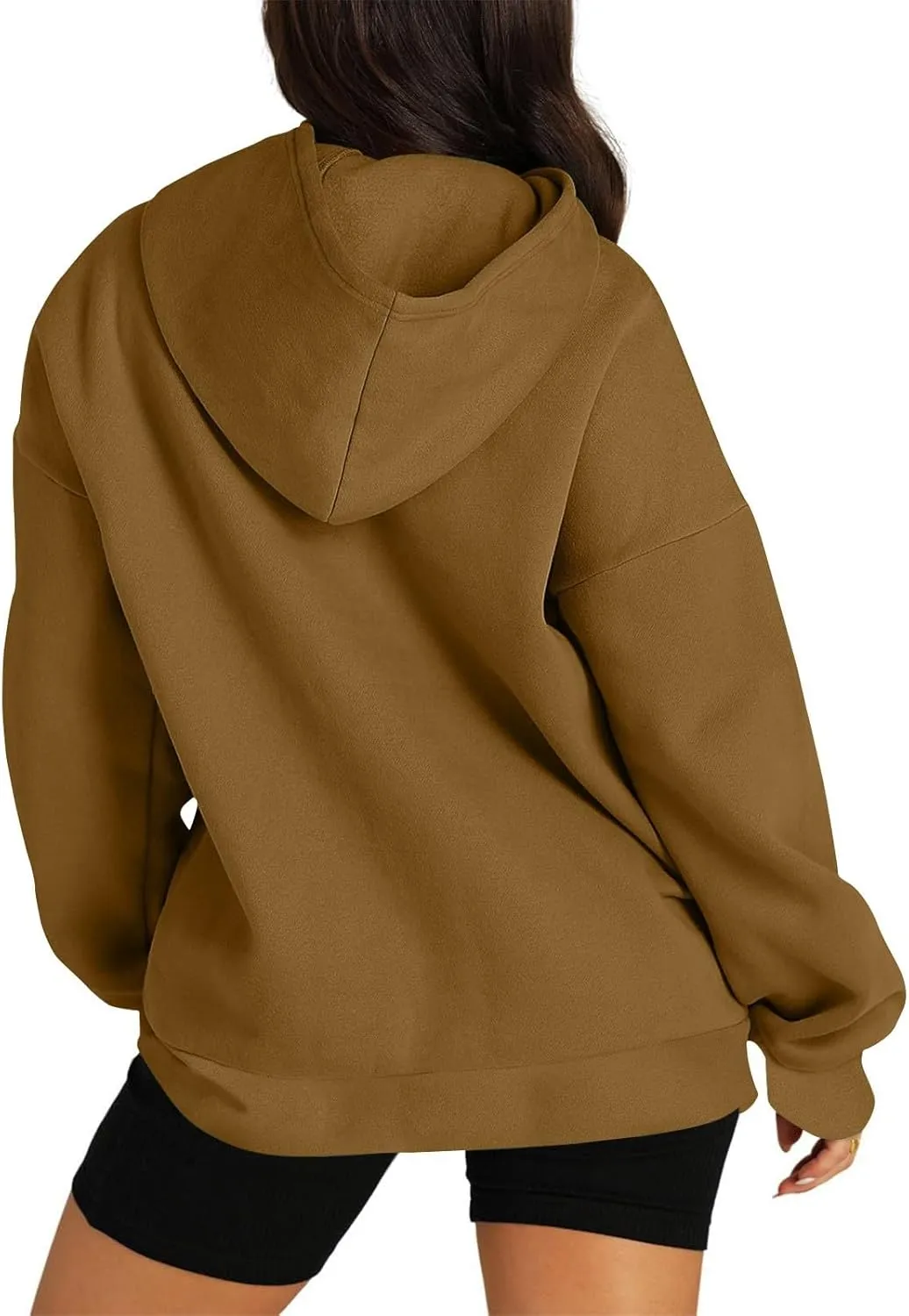 Hoodies for Women Winter Loose Comfy Fleece Oversized Sweatshirt Long Sleeve Drop Shoulder Fleece Pullover Sweaters
