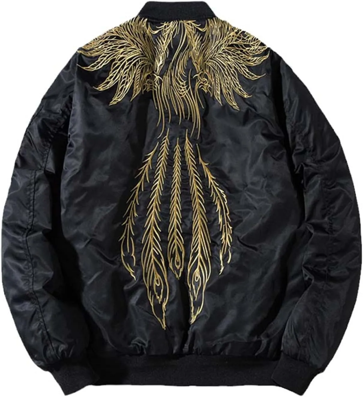 Jacket Men Phoenix Embroidered Sukajan Windbreaker Japanese Baseball Coat Spring Winter Padded Clothing Ma-1